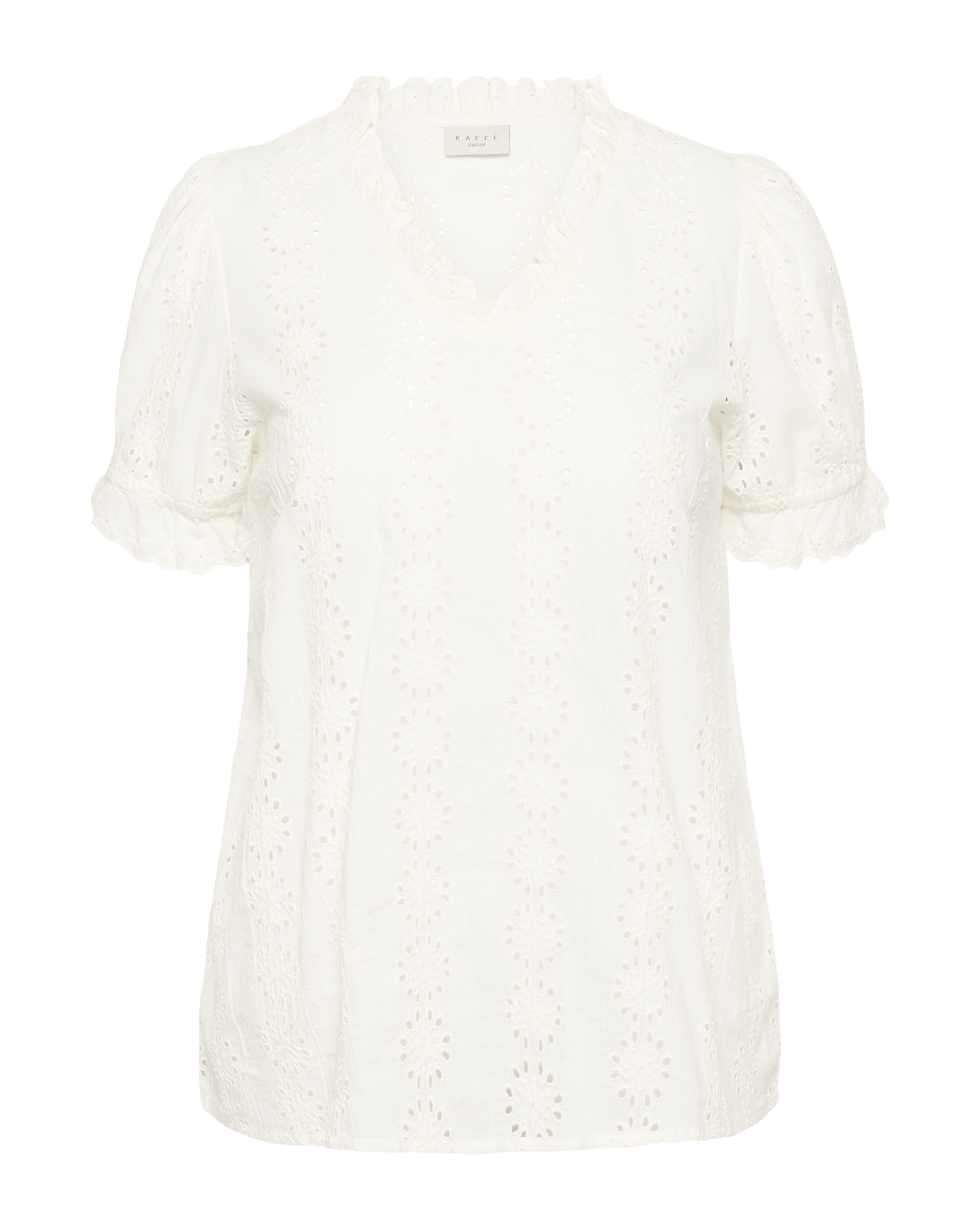 KAFFE CURVE Bluse 'Dina' in Weiß: Vorderseite