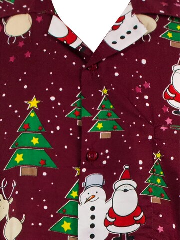 Regular fit Camicia 'Christmas Buddies' di King Kameha in rosso