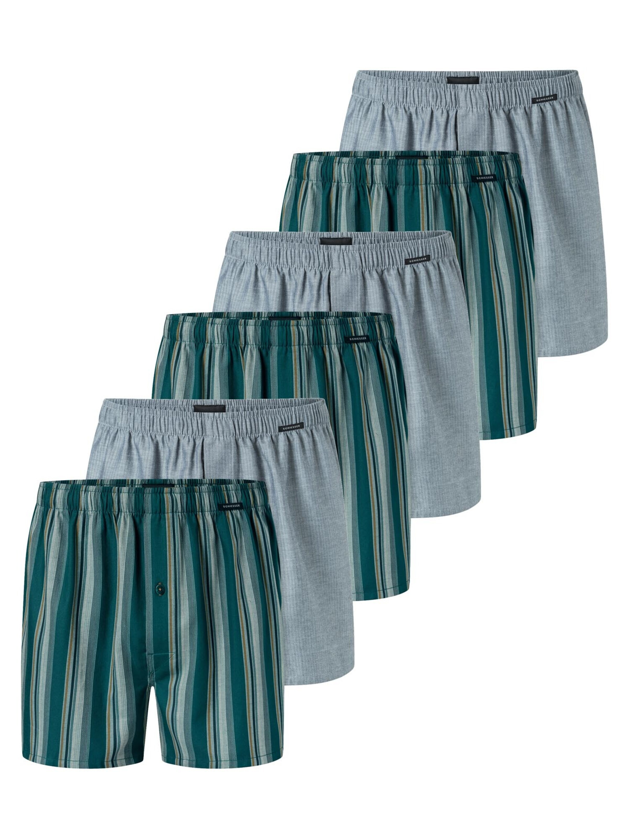 SCHIESSER Boxershorts 'Web' in M in de kleur Petrol, Productweergave