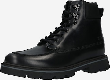 BOSS Orange Lace-Up Boots 'Denory' in Black: front