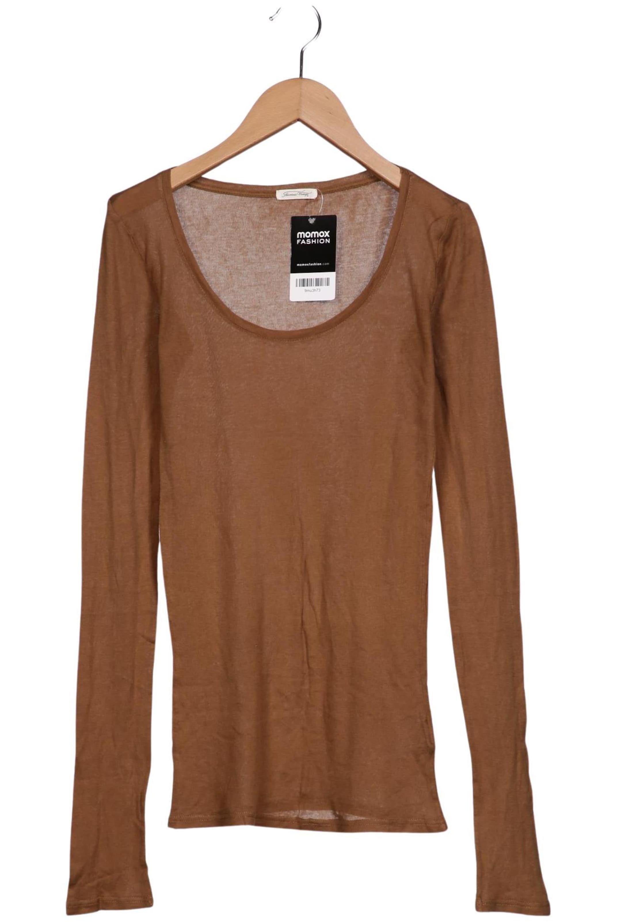 AMERICAN VINTAGE Langarmshirt S in Braun: Vorderseite