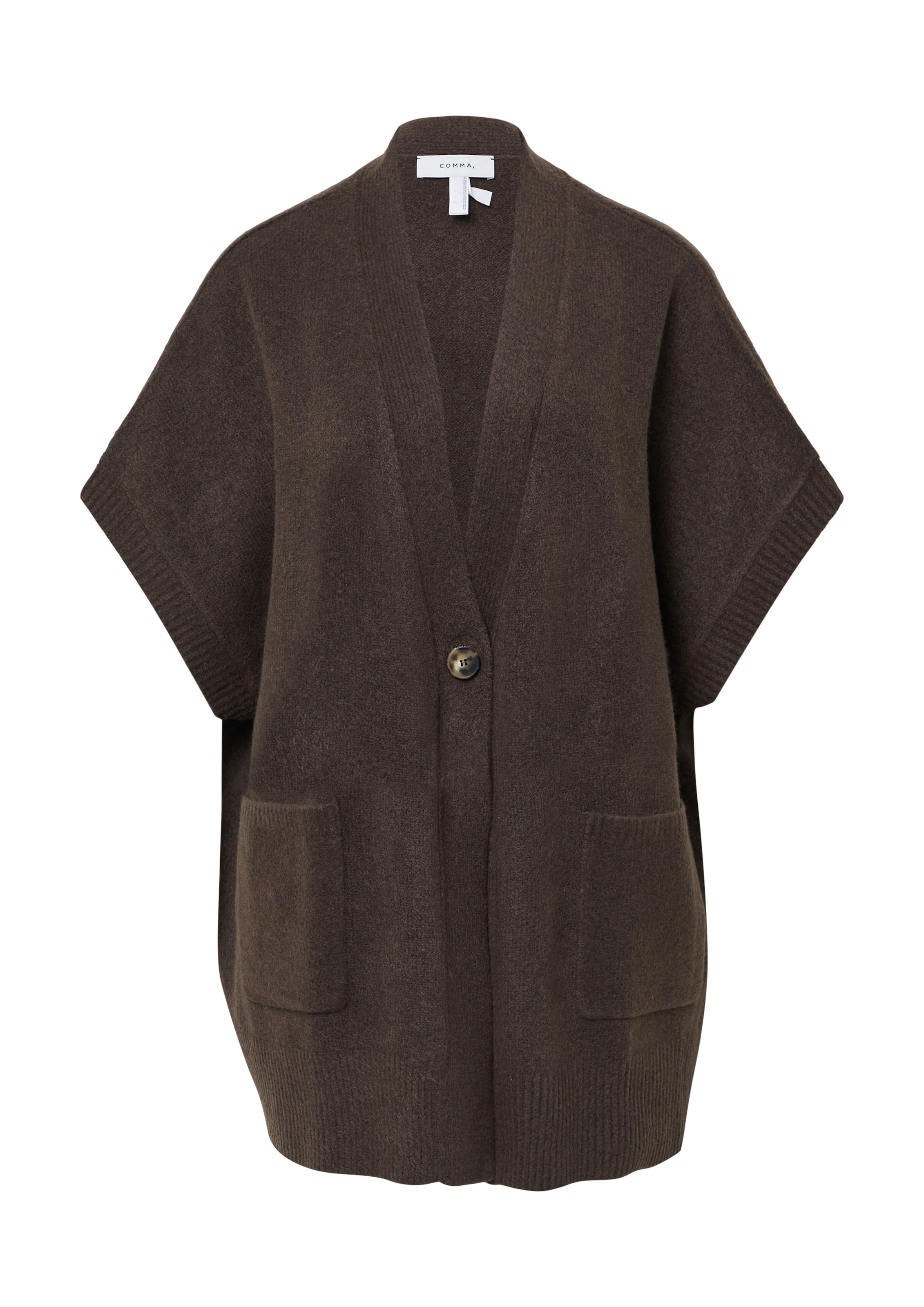 COMMA Вязаная кофта в Коричневый: спереди