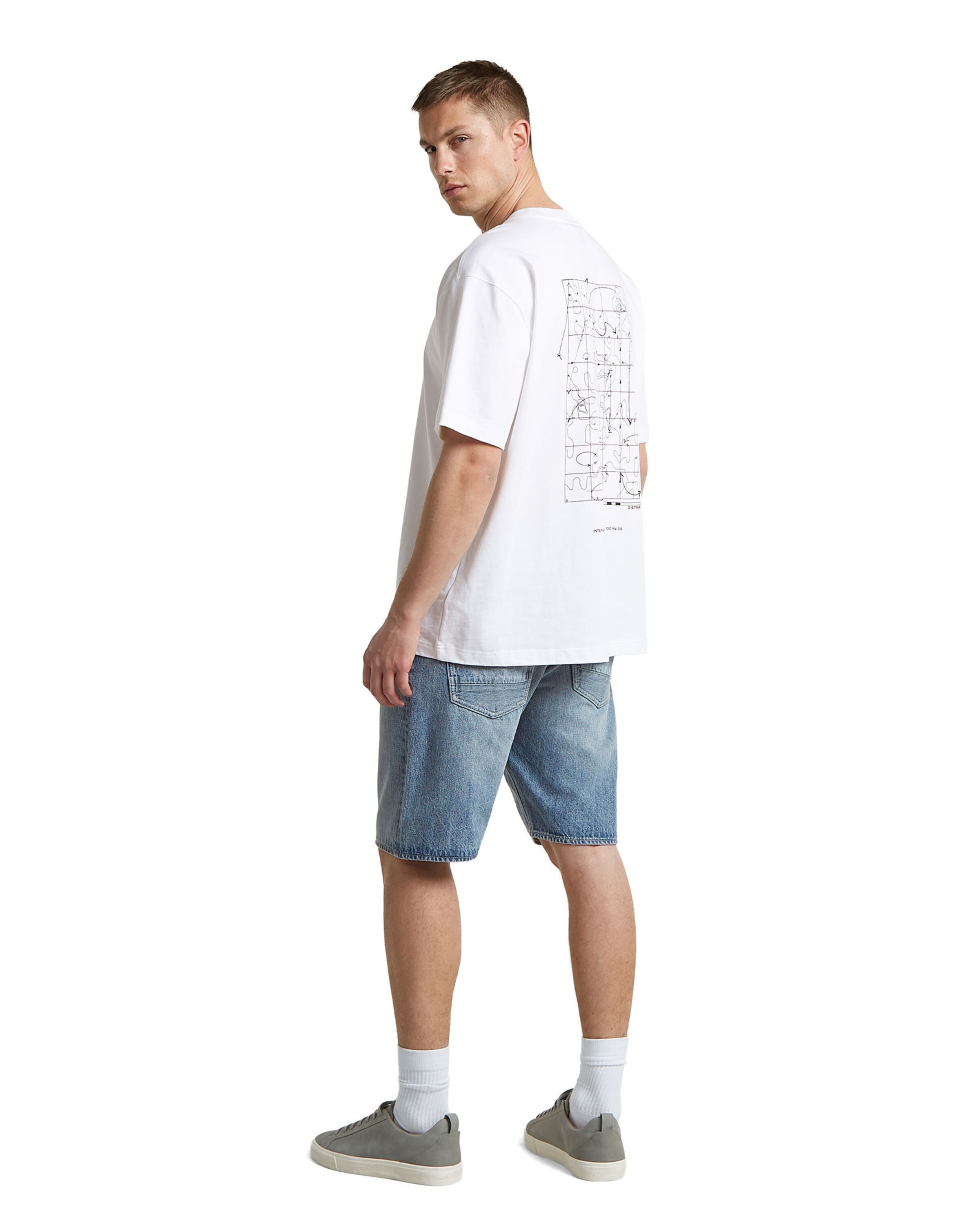 G-STAR Shirt 'Back Graphic Relaxed T-Shirt' in Wit