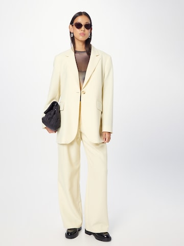 Won Hundred Wide leg Pleat-Front Pants 'Camille' in Beige