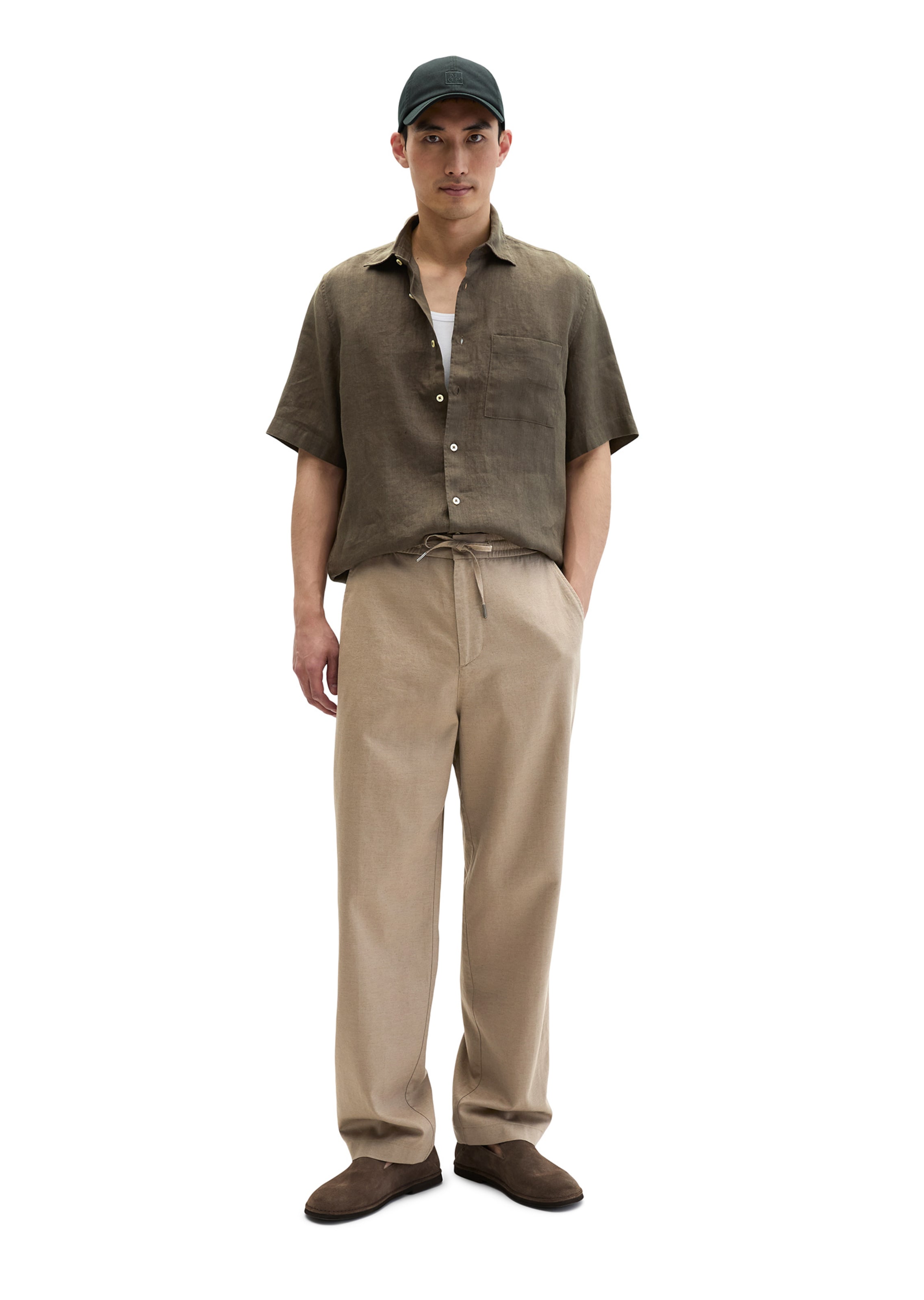 Marc O'Polo Regular fit Overhemd in Bruin