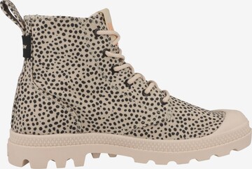 Palladium Lace-Up Ankle Boots 'Pampa Hi Safari' in Beige