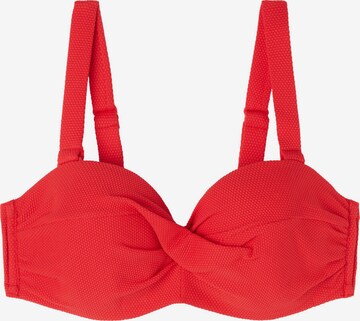 CALZEDONIA Bandeau Bikini Top in Red: front