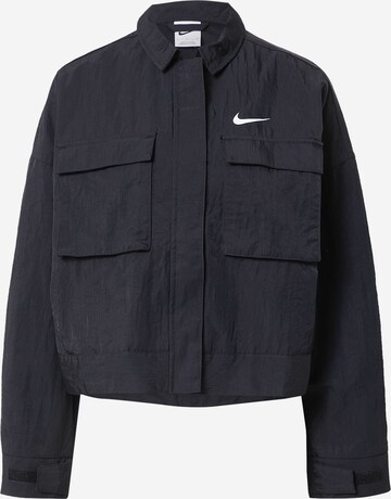 Geacă de primăvară-toamnă de la Nike Sportswear pe negru: față