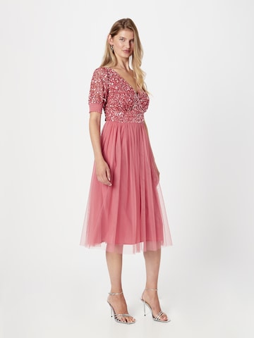 Maya Deluxe Cocktail Dress in Pink: front