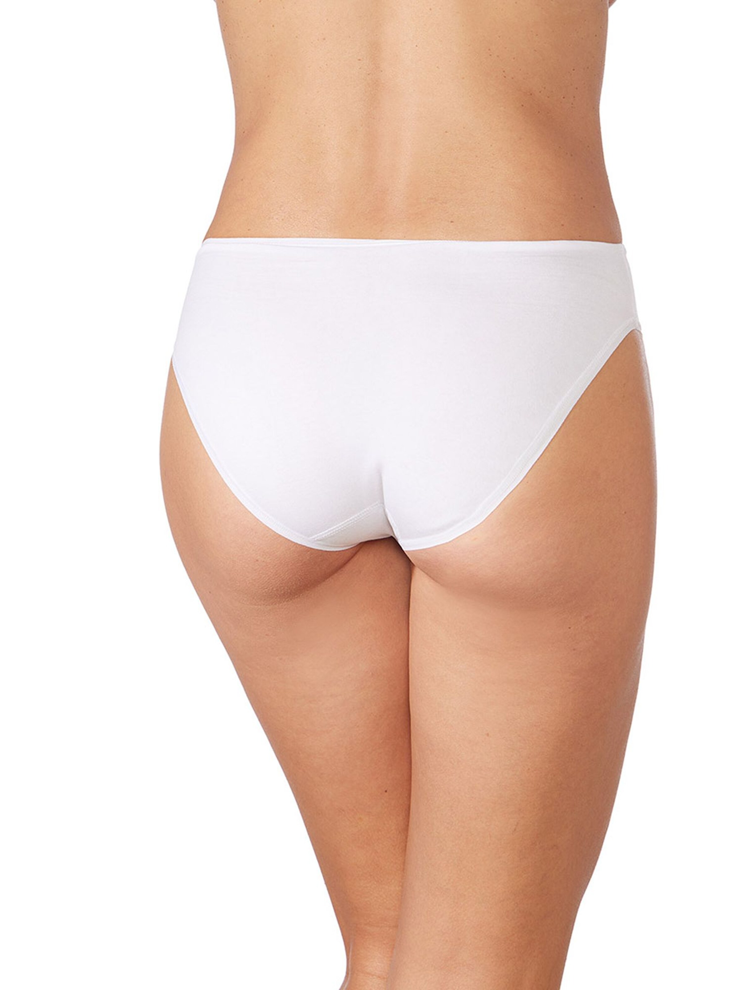 zd ZERO DEFECTS Boyshorts 'Delia mid waist panty organic cotton' in White