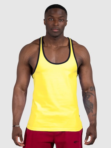 T-Shirt 'Pat' Smilodox en jaune : devant