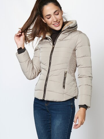 KOROSHI Winterjacke in Beige: predná strana