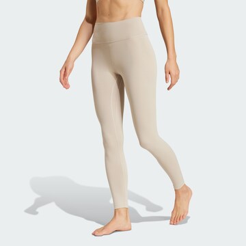 ADIDAS PERFORMANCE Skinny Παντελόνι φόρμας 'All Me' σε μπεζ