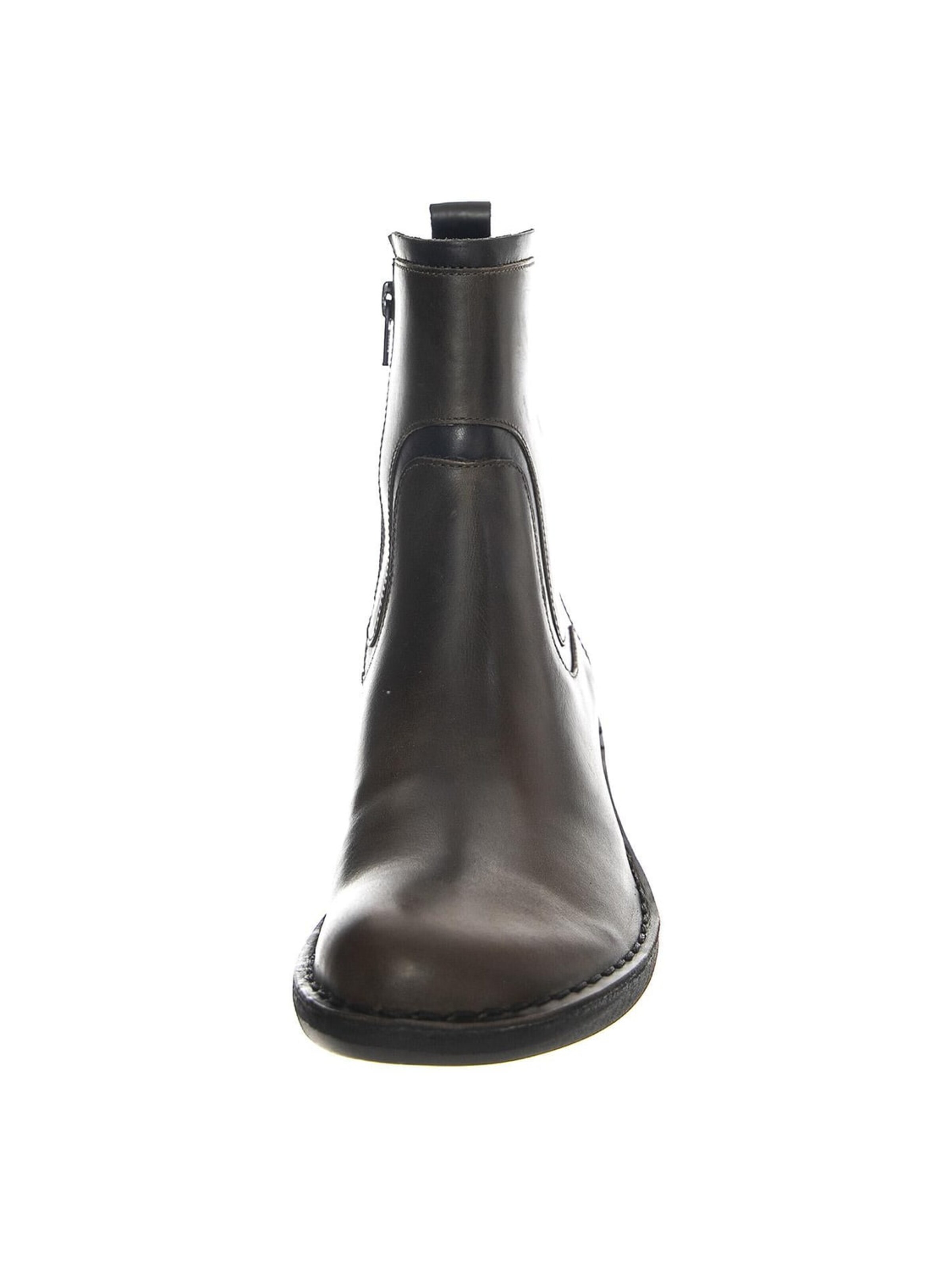 FLY LONDON Kozaki 'W' Miziq02fly Rug Diesel / Black Boots' w kolorze brązowy
