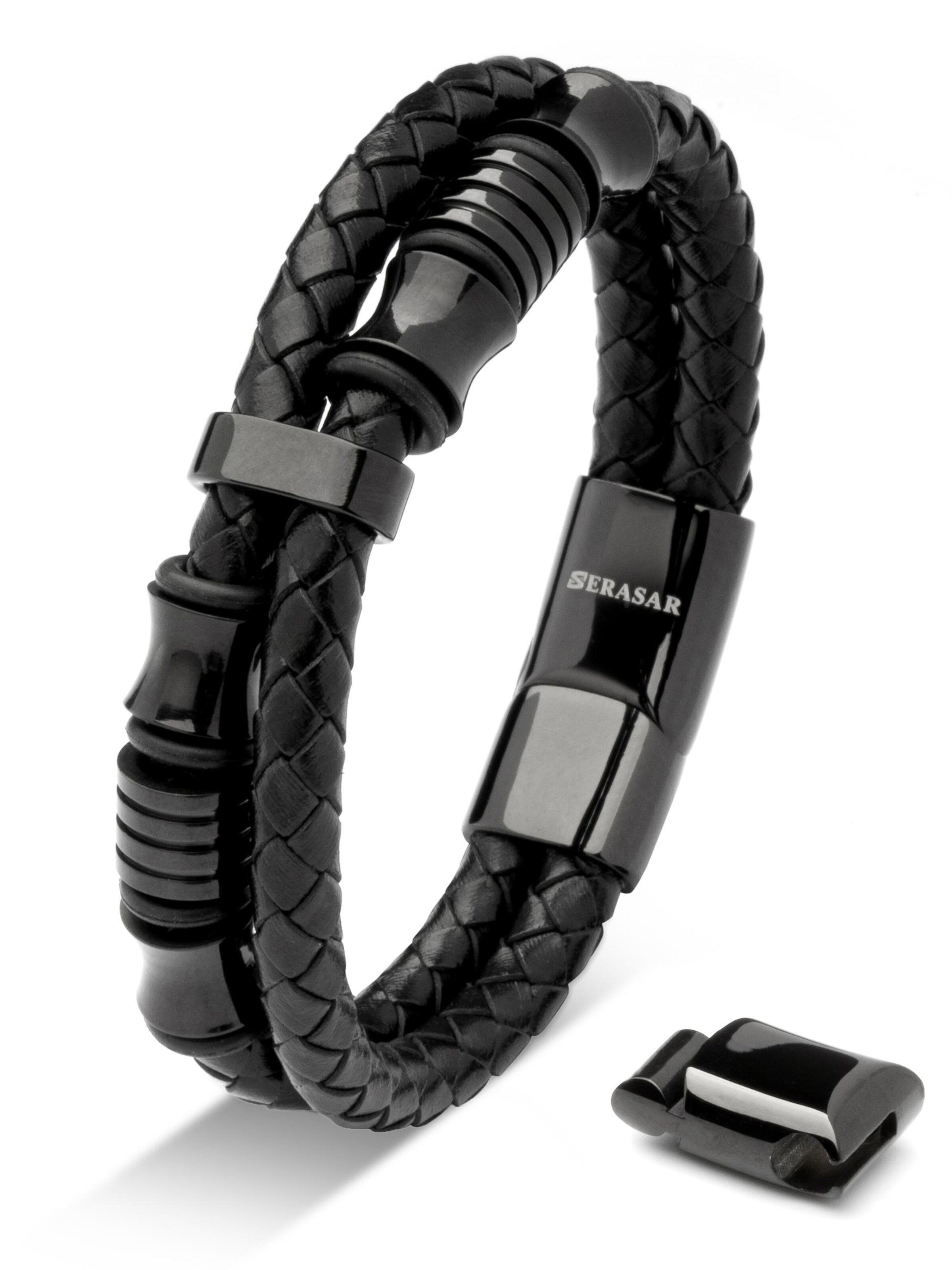 Bracelet 'Spirit' SERASAR en noir : devant