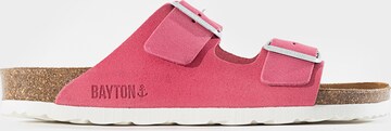 Bayton Mules 'Vegan' in Pink: front