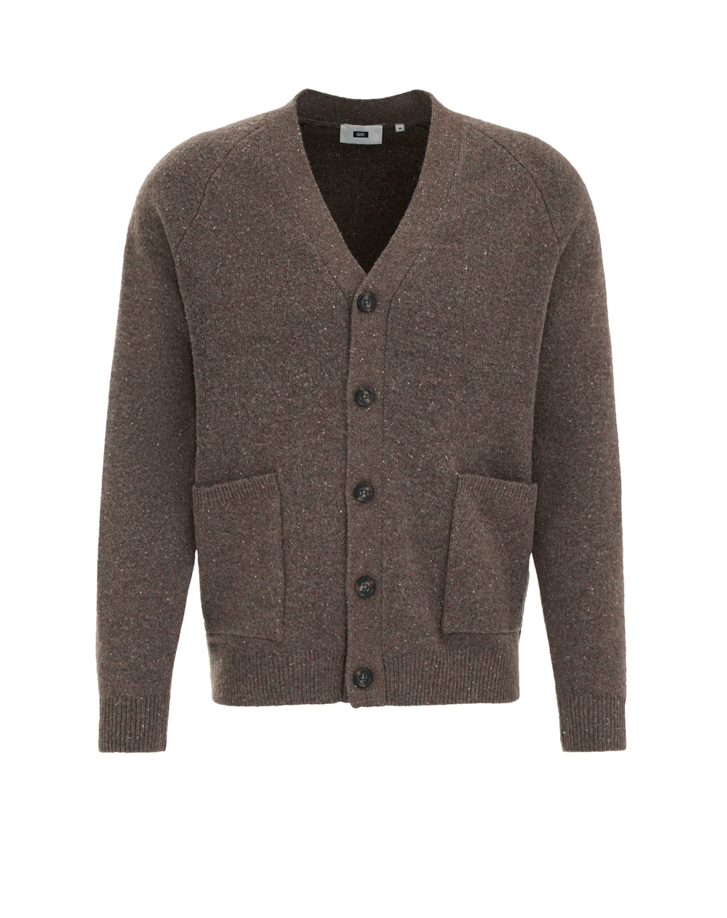 WE Fashion Вязаная кофта в Серый: спереди