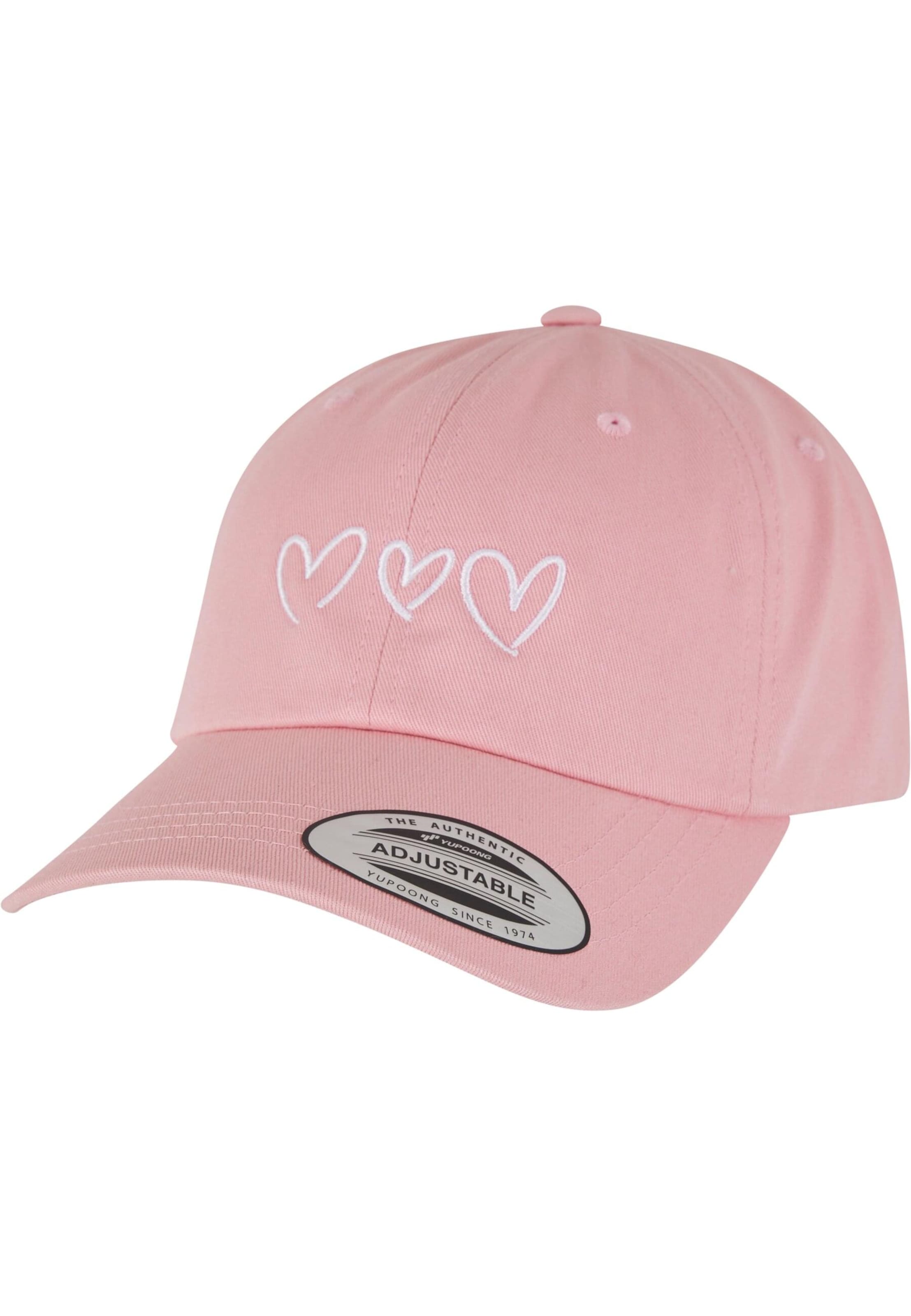 Cappello da baseball di Mister Tee in rosa: frontale
