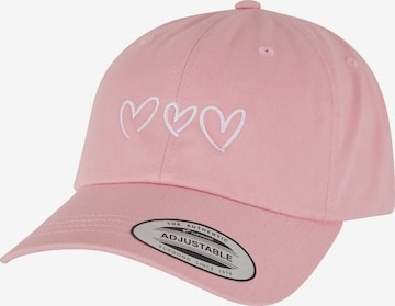 Cappello da baseball di Mister Tee in rosa: frontale