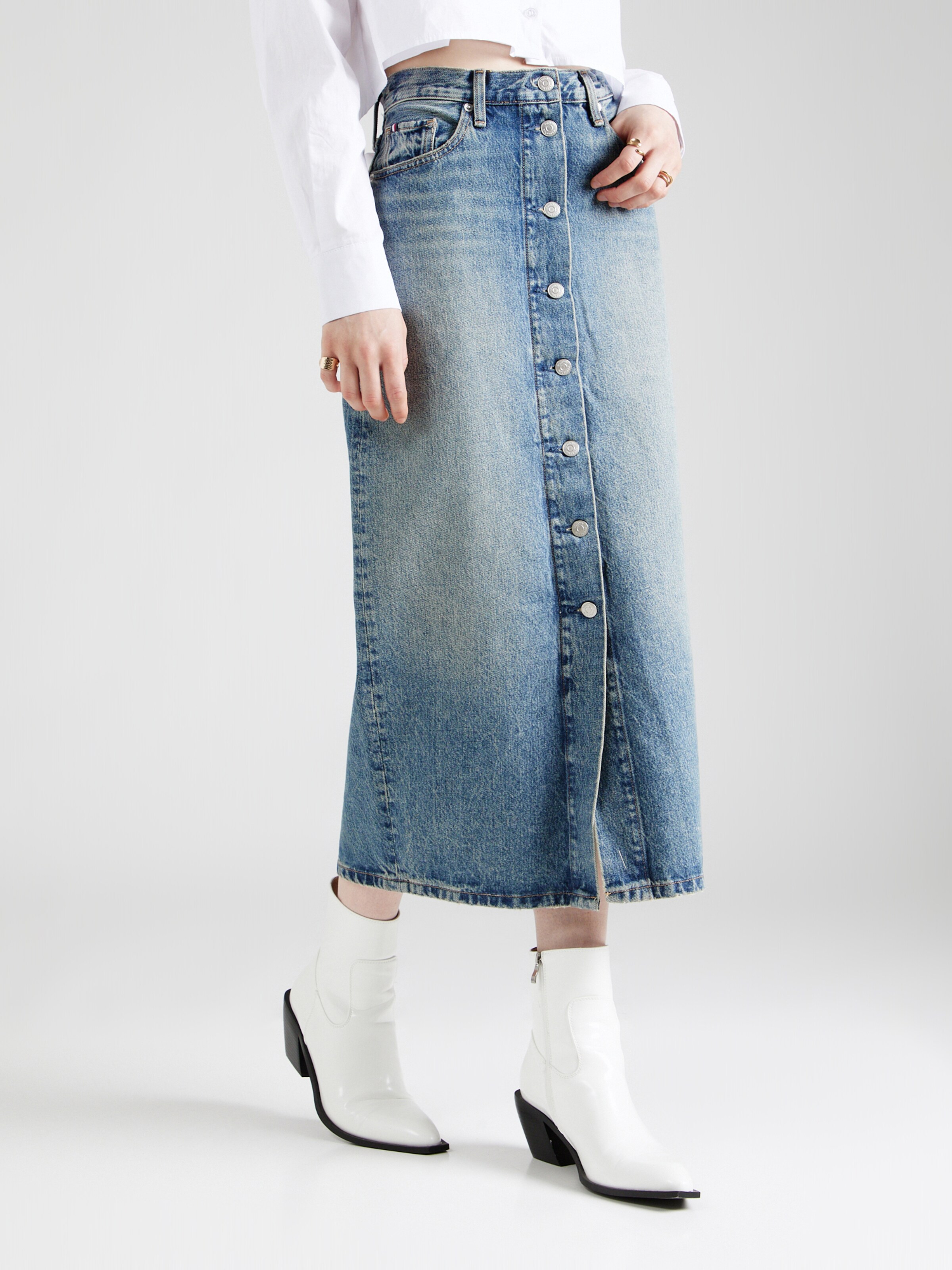 Jupe TOMMY HILFIGER en Bleu Denim ABOUT YOU