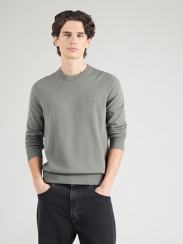 BOSS Sweter 'Kanovano_S' w kolorze szary: przód