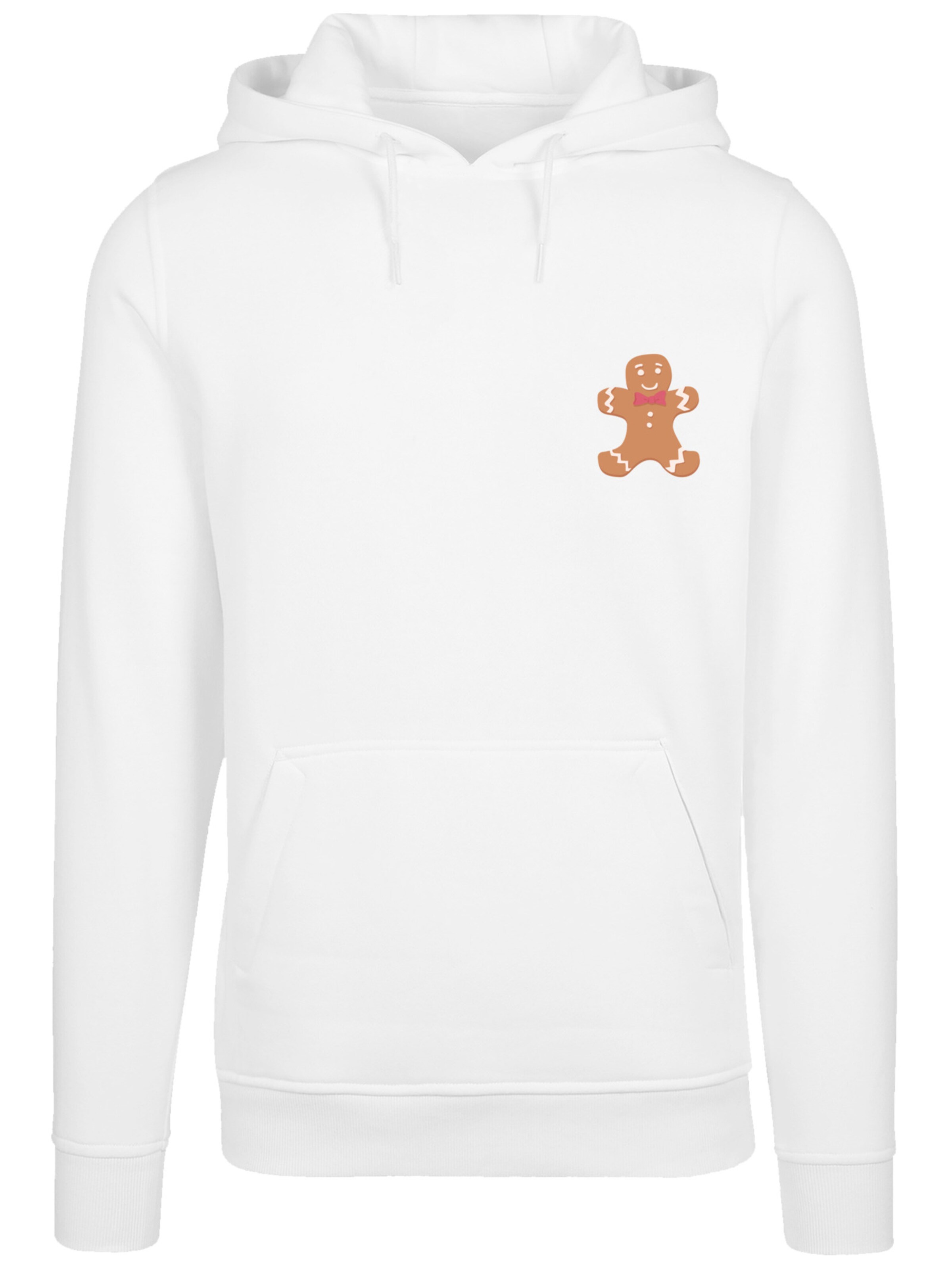 Sweat-shirt 'Weihnachten Lebkuchen' F4NT4STIC en blanc : devant