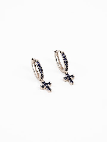 Addicted2 Fülbevalók 'Persefone orecchini di argento con croce blue con zirconi' - kék: elől