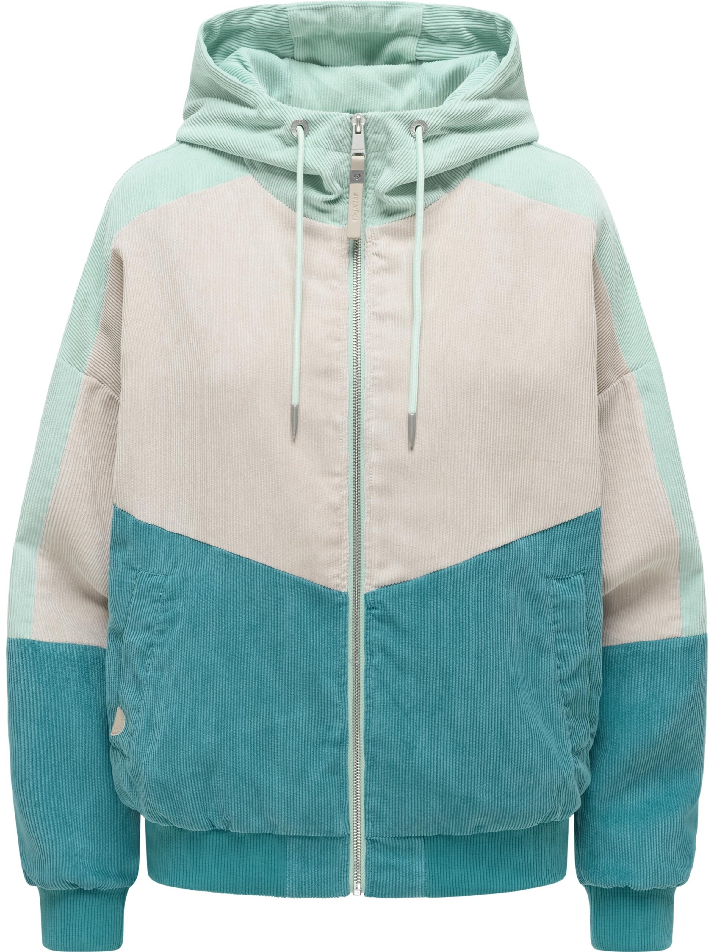 Ragwear Between-Season Jacket 'Queny' in Light beige / Petrol / Mint, Item view