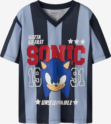 NAME IT Shirt 'Sonic the Hedgehog' in Blue: front