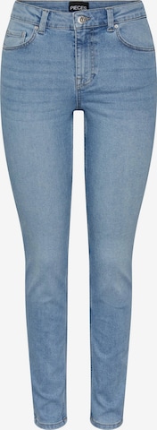 PIECES Skinny Jeans 'NUNNA' i blå: forside