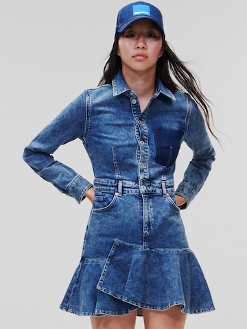 KARL LAGERFELD JEANS Shirt Dress in Blue: front