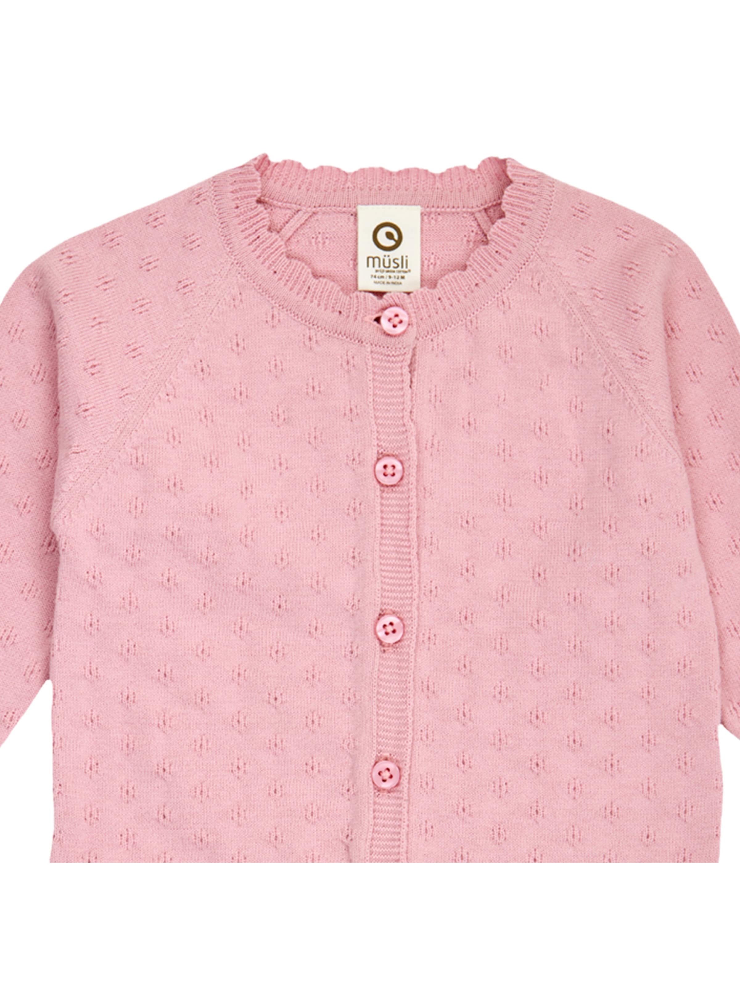 Cardigan Müsli by GREEN COTTON en rose
