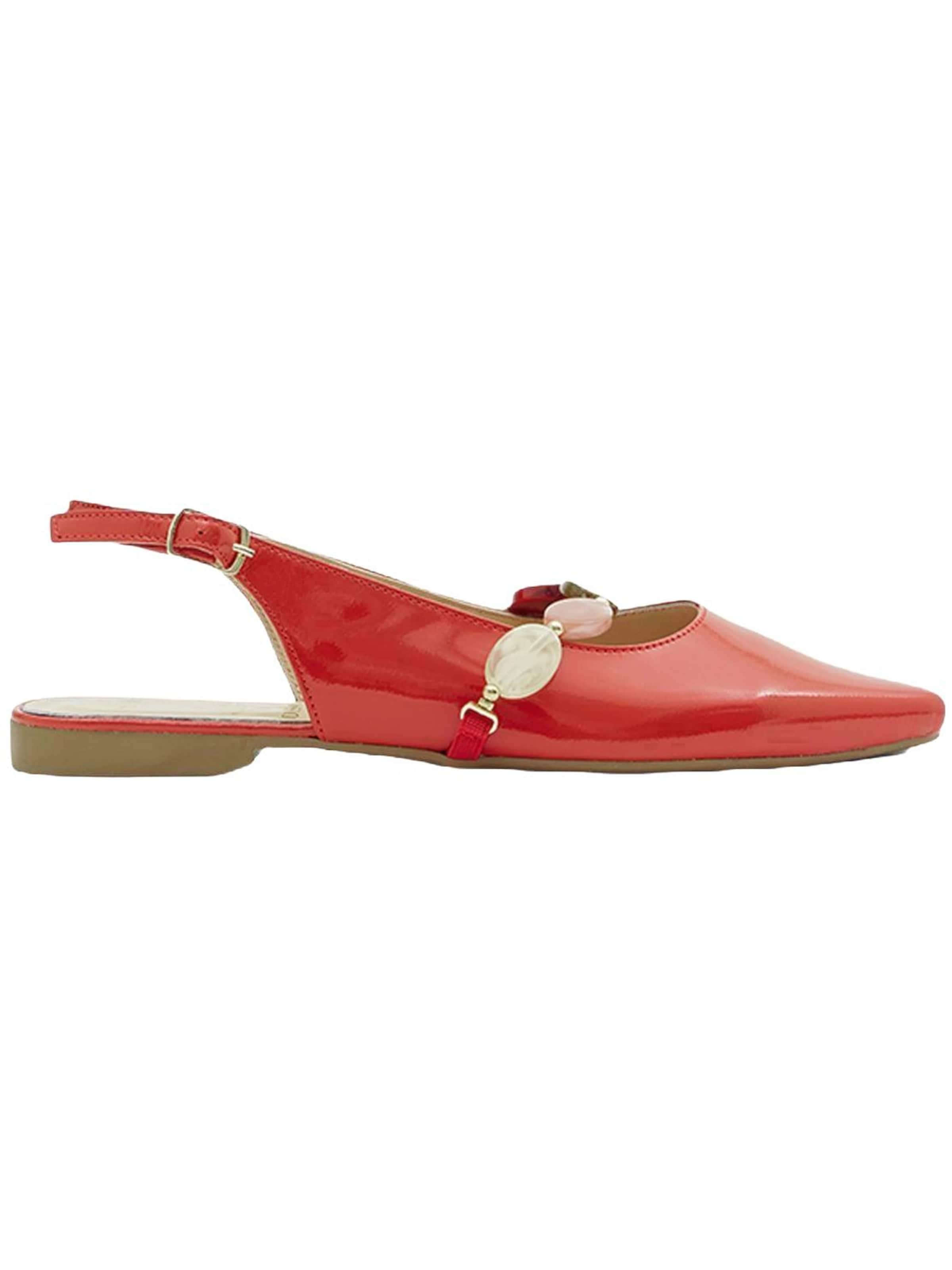 Desa Slingpumps 'Ballerinen' in Rood: voorkant