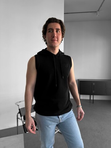 Felpa 'Loose Fit Sleeveless Hoodie - Black' di Kleidermafia in nero