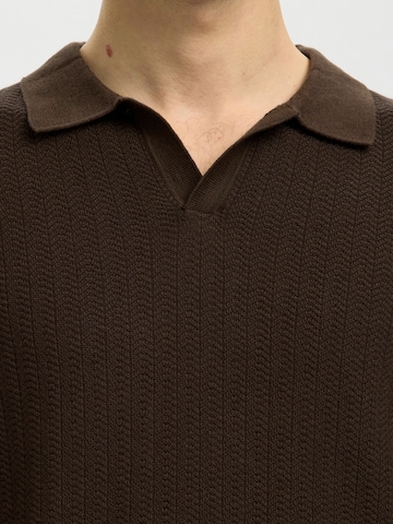 SELECTED - Jersey 'SLHMattis' en marrón