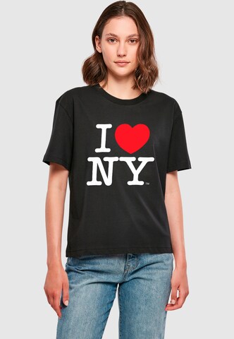 Merchcode T-Shirt 'I Love NY' in Schwarz: Vorderseite