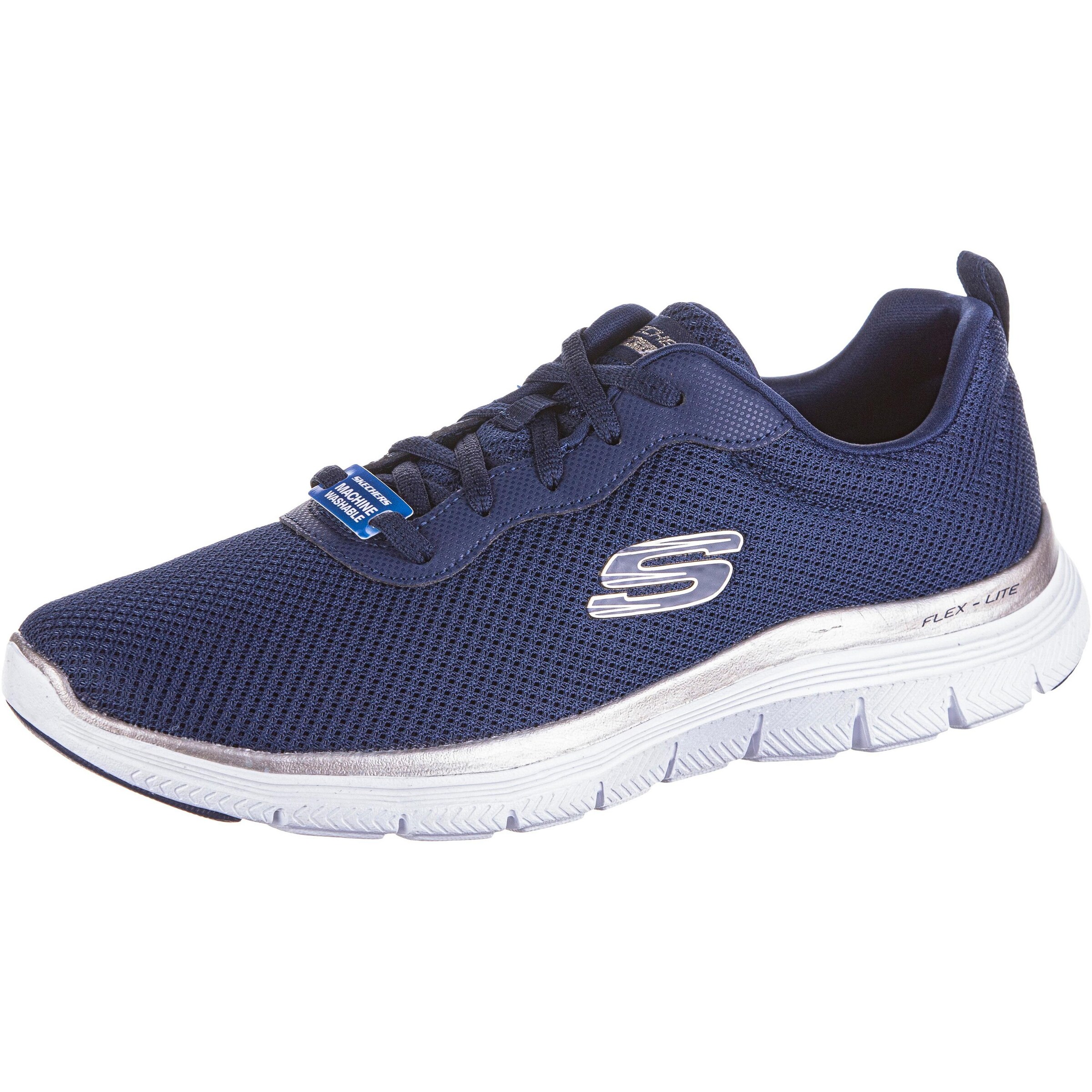 Baskets basses SKECHERS en bleu : devant