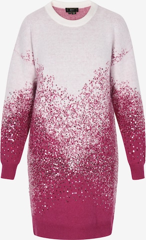 Robes en maille faina en rose : devant