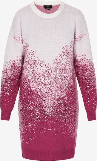 faina Pletena haljina u magenta / srebro / vuneno bijela, Pregled proizvoda