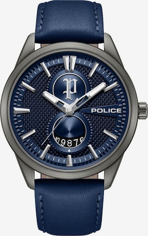 Montre à affichage analogique POLICE en bleu : devant