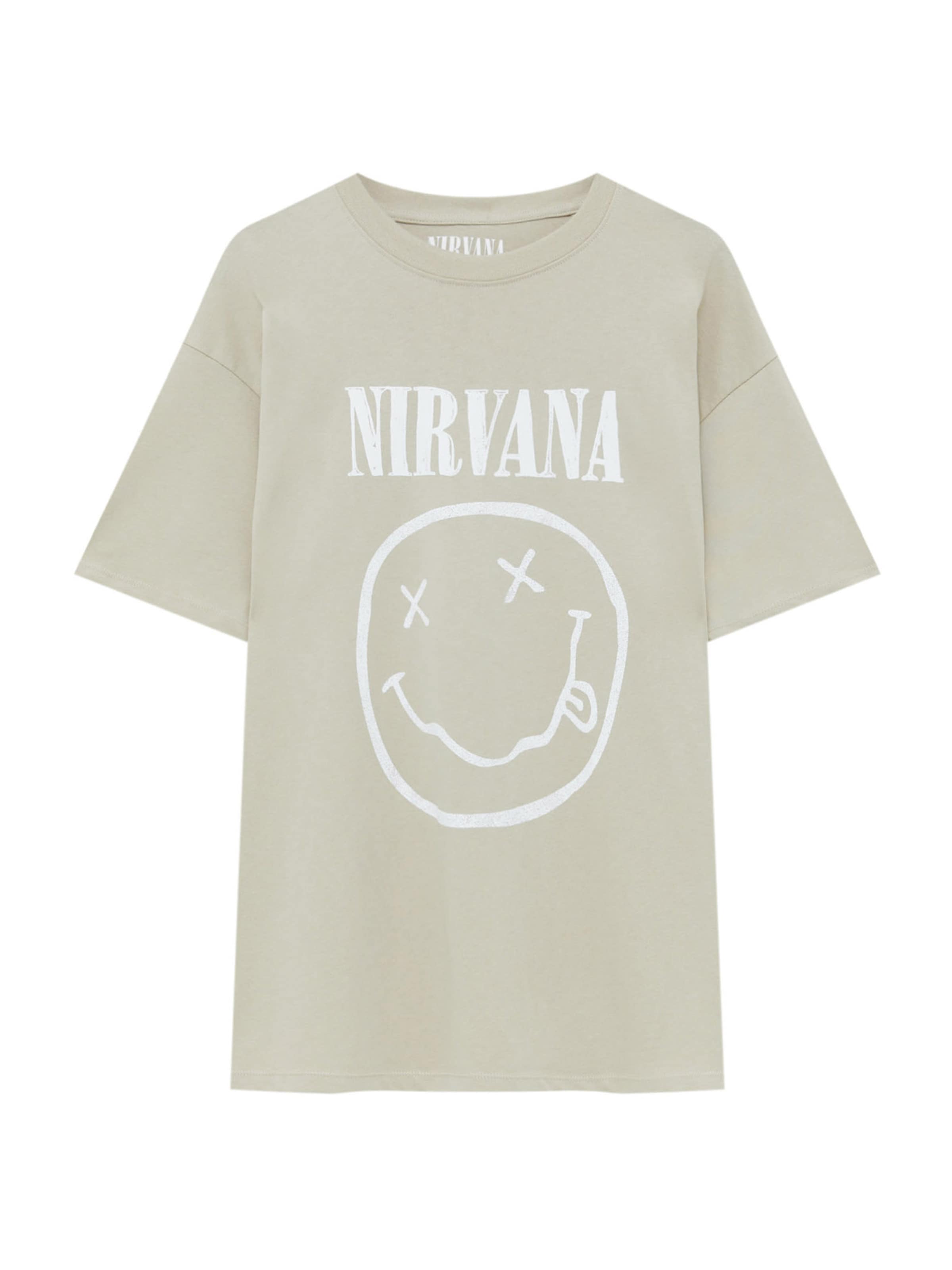 Tricou de la Pull&Bear pe bej: față