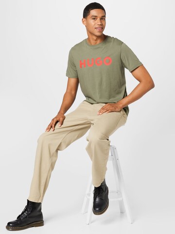 HUGO Red T-Shirt 'Dulivio' in Grün