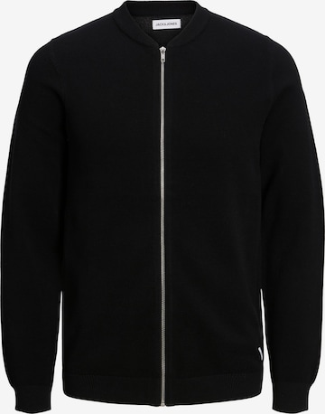 JACK & JONES Strickjacke 'HILL' in Schwarz: predná strana