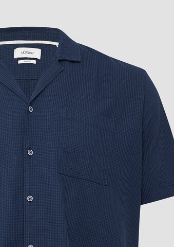 s.Oliver Comfort fit Button Up Shirt in Blue