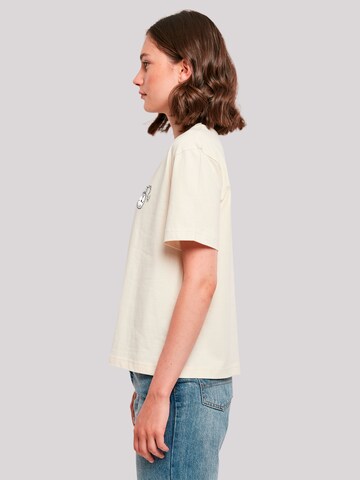 T-shirt 'Alice im Wunderland Uhr Hase Heroes of Childhood' F4NT4STIC en beige