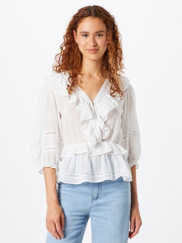 Neo Noir Blouse 'Besoa' in Wit: voorkant