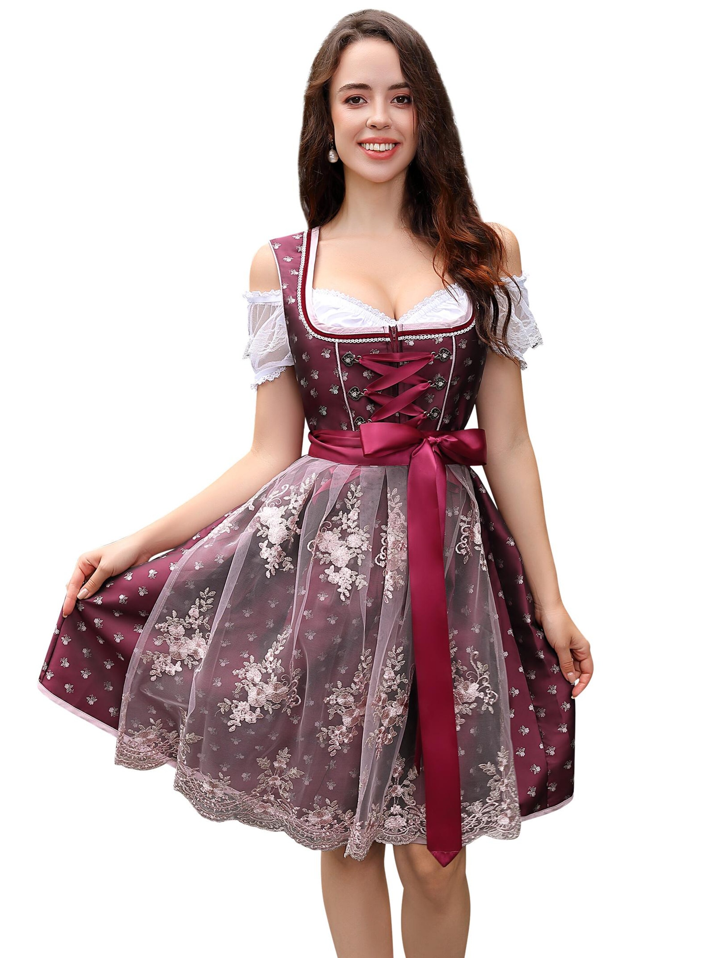 Yesfashion Dirndl‌‌‌ in Rot: Vorderseite