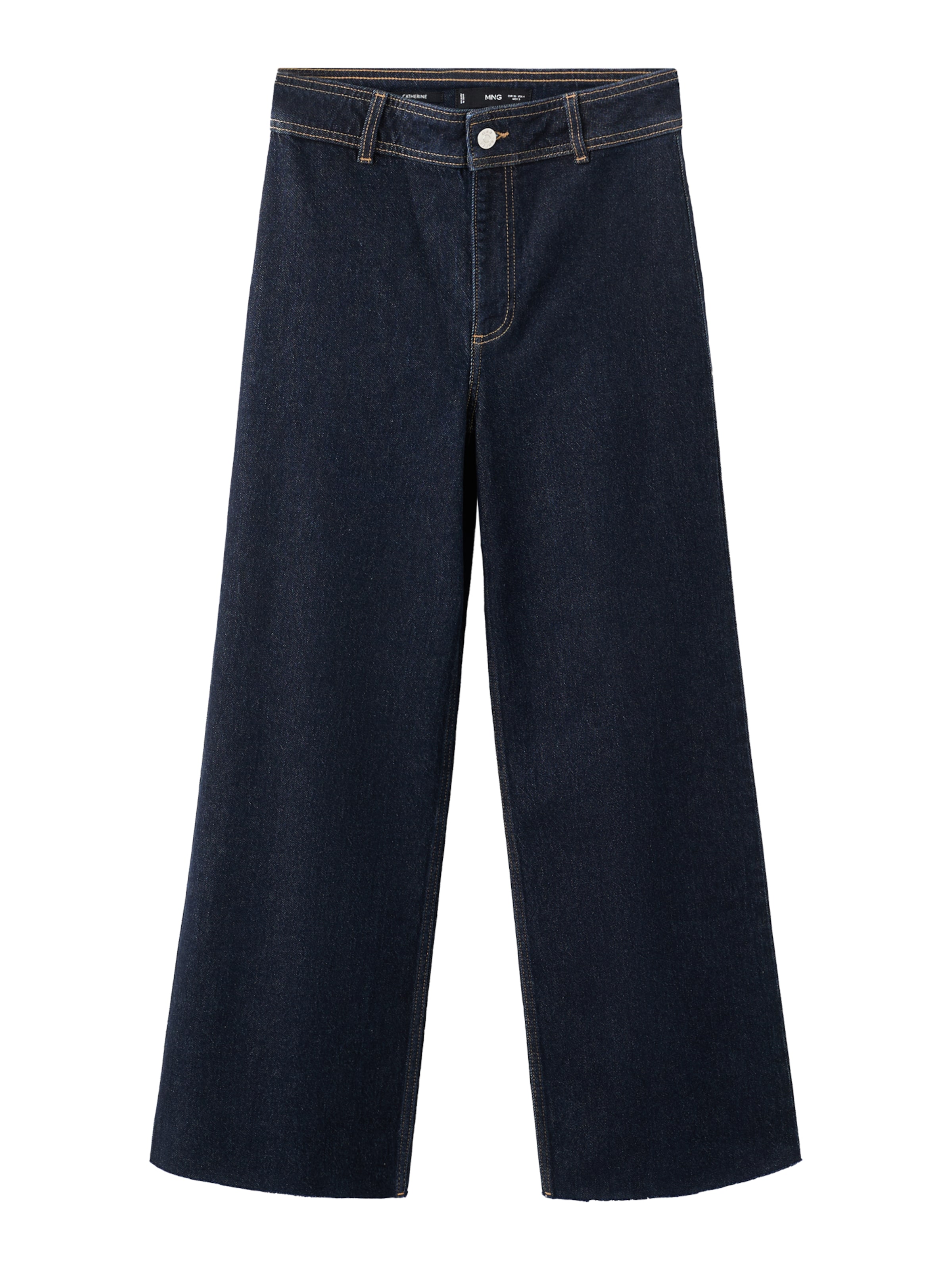 MANGO Wide leg Jeans 'CATHERIN' in Blauw: voorkant