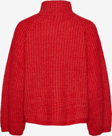 PIECES - Pullover 'NELL' em vermelho