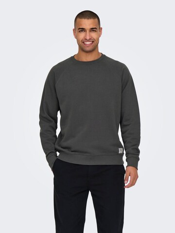 Only & Sons Sweatshirt 'ONSMICHI' in Grijs: voorkant